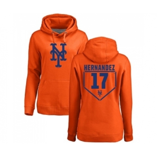 MLB Women Nike New York Mets 17 Keith Hernandez Orange RBI Pullover Hoodie MLB Women Nike New York Mets 17 Keith Hernandez Orange RBI Pullover Hoodie