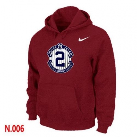 MLB Men Nike New York Yankees 2 Derek Jeter Pullover Hoodie Red MLB Men Nike New York Yankees 2 Derek Jeter Pullover Hoodie Red