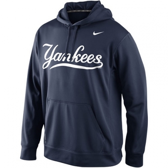 MLB New York Yankees Nike Men KO Wordmark Perfomance Hoodie Navy MLB New York Yankees Nike Men KO Wordmark Perfomance Hoodie Navy