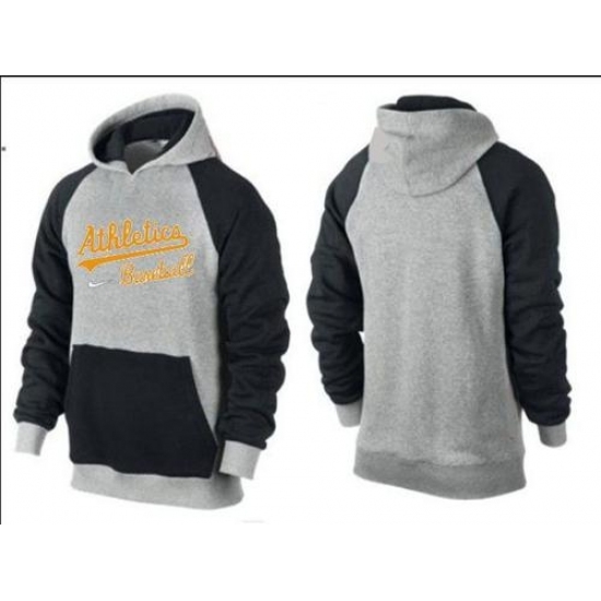 MLB Men Nike Oakland Athletics Pullover Hoodie GreyBlack MLB Men Nike Oakland Athletics Pullover Hoodie GreyBlack