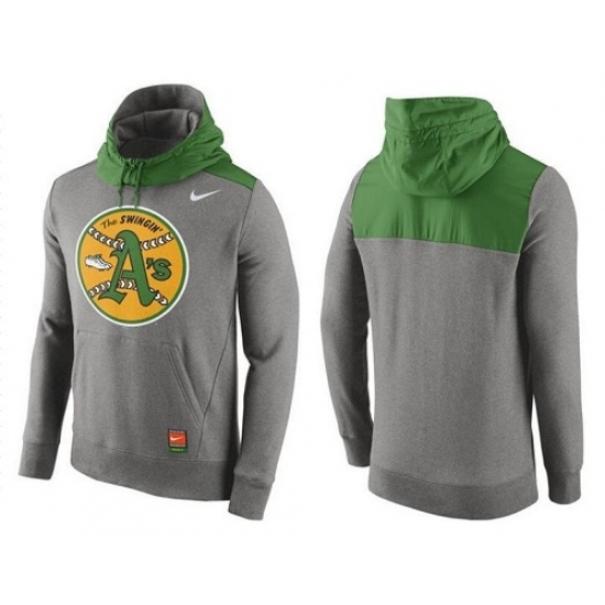 MLB Men Oakland Athletics Nike Gray Cooperstown Collection Hybrid Pullover Hoodie MLB Men Oakland Athletics Nike Gray Cooperstown Collection Hybrid Pullover Hoodie