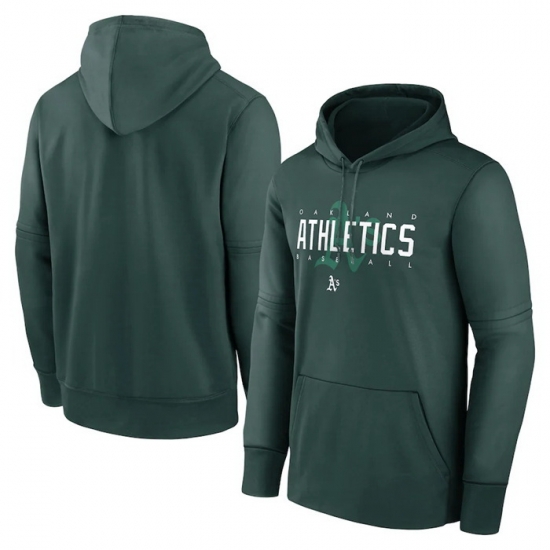 Men Oakland Athletics Green Pregame Performance Pullover HoodieS Men Oakland Athletics Green Pregame Performance Pullover HoodieS