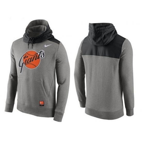 MLB Men San Francisco Giants Nike Gray Cooperstown Collection Hybrid Pullover Hoodie MLB Men San Francisco Giants Nike Gray Cooperstown Collection Hybrid Pullover Hoodie