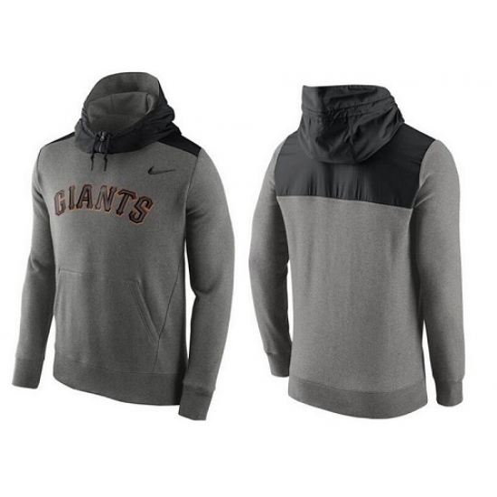 MLB Men San Francisco Giants Nike Gray Hybrid Hoodie MLB Men San Francisco Giants Nike Gray Hybrid Hoodie