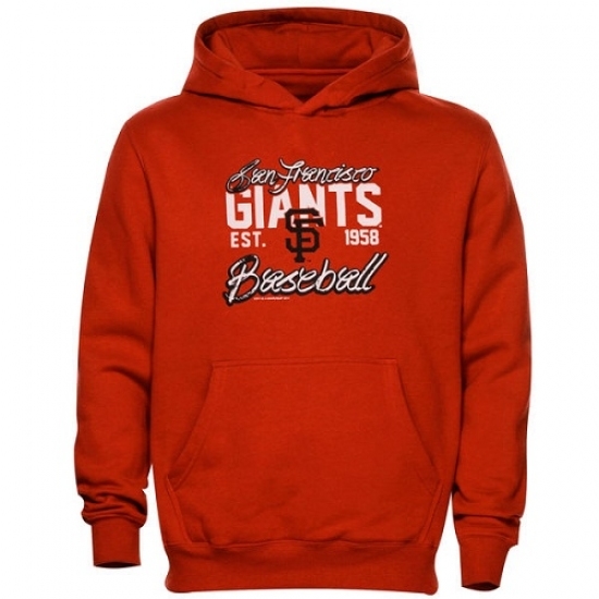 Men MLB San Francisco Giants Script Baseball Pullover Hoodie Orange Men MLB San Francisco Giants Script Baseball Pullover Hoodie Orange