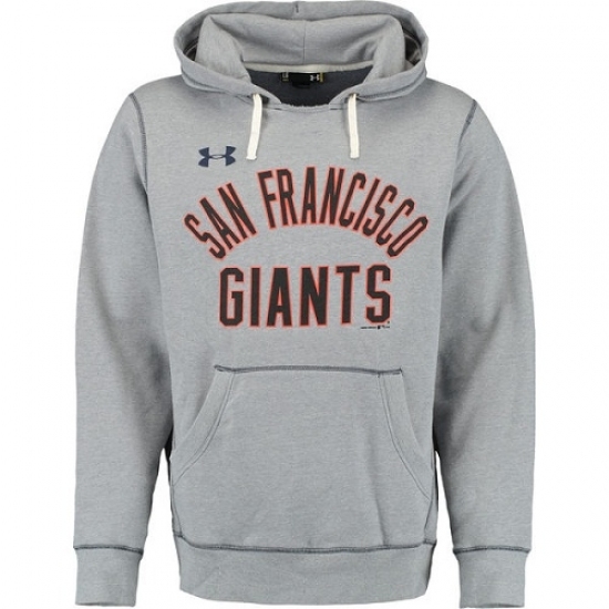 Men MLB San Francisco Giants Under Armour Legacy Fleece Hoodie Gray Men MLB San Francisco Giants Under Armour Legacy Fleece Hoodie Gray