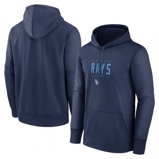 Men Tampa Bay Rays Navy Pregame Performance Pullover Hoodie Men Tampa Bay Rays Navy Pregame Performance Pullover Hoodie