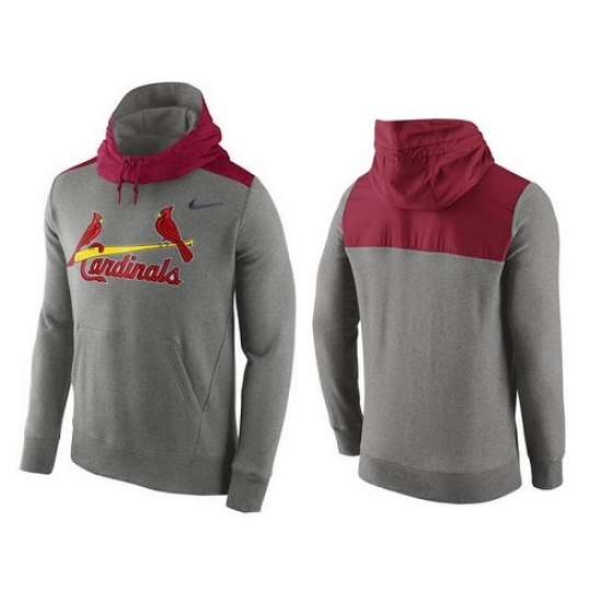 MLB Men St Louis Cardinals Nike Gray Hybrid Hoodie MLB Men St Louis Cardinals Nike Gray Hybrid Hoodie
