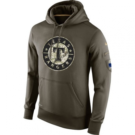 MLB Men Texas Rangers Nike Olive Salute To Service KO Performance Hoodie MLB Men Texas Rangers Nike Olive Salute To Service KO Performance Hoodie