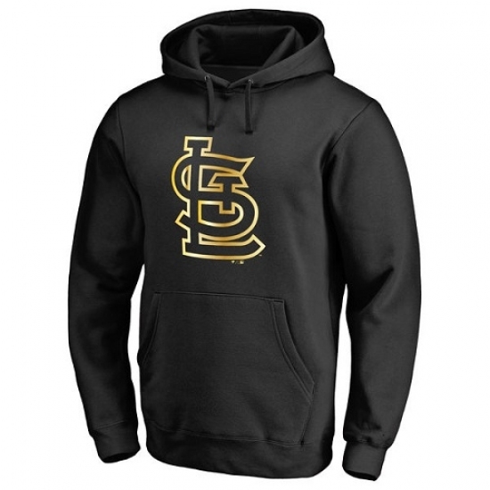 Men MLB St Louis Cardinals Gold Collection Pullover Hoodie Black Men MLB St Louis Cardinals Gold Collection Pullover Hoodie Black
