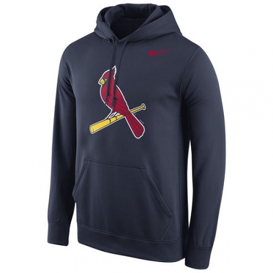 Men MLB St Louis Cardinals Nike Logo Performance Pullover Hoodie Navy Men MLB St Louis Cardinals Nike Logo Performance Pullover Hoodie Navy