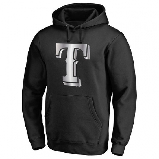 Men MLB Texas Rangers Platinum Collection Pullover Hoodie Black Men MLB Texas Rangers Platinum Collection Pullover Hoodie Black