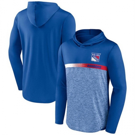 Men New York Rangers Royal Podium Defender Pullover Hoodie Men New York Rangers Royal Podium Defender Pullover Hoodie
