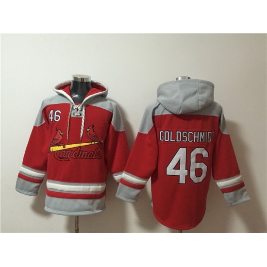 Men St Louis Cardinals 46 Paul Goldschmidt Ageless Must Have Lace Up Pullover Hoodie Men St Louis Cardinals 46 Paul Goldschmidt Ageless Must Have Lace Up Pullover Hoodie
