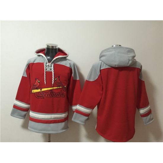 Men St Louis Cardinals Blank Ageless Must Have Lace Up Pullover Hoodie Men St Louis Cardinals Blank Ageless Must Have Lace Up Pullover Hoodie