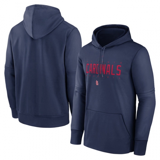 Men St Louis Cardinals Navy Pregame Performance Pullover Hoodie Men St Louis Cardinals Navy Pregame Performance Pullover Hoodie