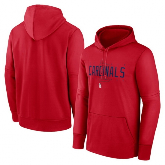 Men St Louis Cardinals Red Pregame Performance Pullover Hoodie Men St Louis Cardinals Red Pregame Performance Pullover Hoodie