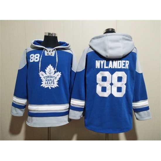 Men Toronto Maple Leafs 88 William Nylander Blue Ageless Must Have Lace Up Pullover Hoodie Men Toronto Maple Leafs 88 William Nylander Blue Ageless Must Have Lace Up Pullover Hoodie