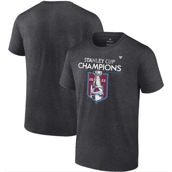 Men Colorado Avalanche Heathered Charcoal 2022 Stanley Cup Champions Jersey Roster T Shirt Men Colorado Avalanche Heathered Charcoal 2022 Stanley Cup Champions Jersey Roster T Shirt