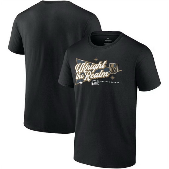 Men Vegas Golden Knights Black 2023 Western Conference Champions Home Ice T Shirt Men Vegas Golden Knights Black 2023 Western Conference Champions Home Ice T Shirt