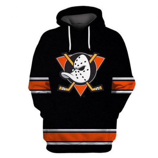 Men Anaheim Ducks Black Alternate All Stitched Hooded Sweatshirt Men Anaheim Ducks Black Alternate All Stitched Hooded Sweatshirt