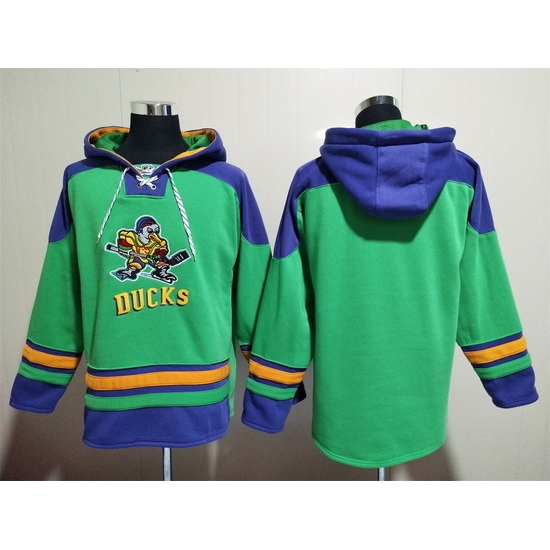 Men's Anaheim Ducks Blank Green Must-Have Lace-Up Pullover Hoodie Men's Anaheim Ducks Blank Green Must-Have Lace-Up Pullover Hoodie