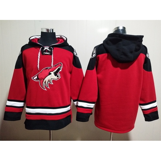 Men's Arizona Coyotes Blank Red Ageless Must-Have Lace-Up Pullover Hoodie Men's Arizona Coyotes Blank Red Ageless Must-Have Lace-Up Pullover Hoodie