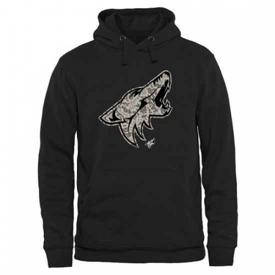 NHL Mens Arizona Coyotes Black Rink Warrior Pullover Hoodie NHL Mens Arizona Coyotes Black Rink Warrior Pullover Hoodie