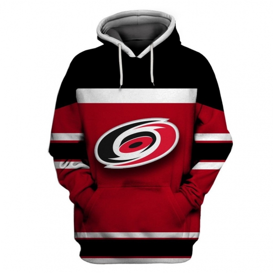 Men Carolina Hurricanes Red Black All Stitched Hooded Sweatshirt Men Carolina Hurricanes Red Black All Stitched Hooded Sweatshirt