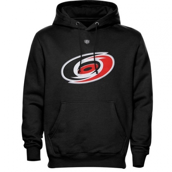 NHL Mens Carolina Hurricanes Old Time Hockey Big Logo with Crest Pullover Hoodie Black NHL Mens Carolina Hurricanes Old Time Hockey Big Logo with Crest Pullover Hoodie Black
