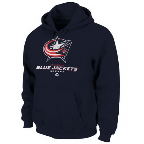 Men Columbus Blue Jackets Majestic Critical Victory VIII Fleece Hoodie Navy Blue Men Columbus Blue Jackets Majestic Critical Victory VIII Fleece Hoodie Navy Blue