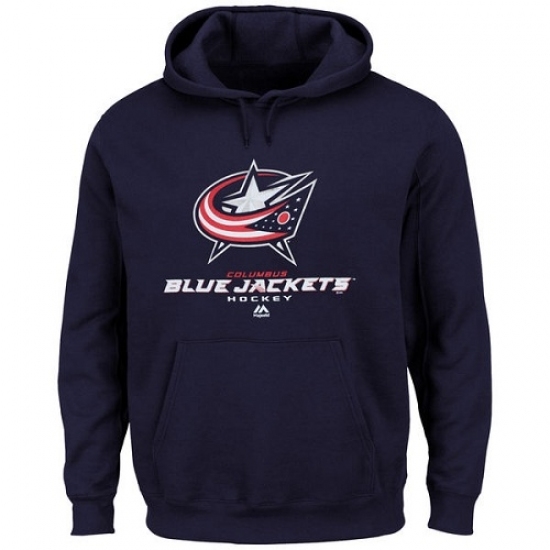 NHL Mens Columbus Blue Jackets Majestic Big Tall Critical Victory Pullover Hoodie Navy Blue NHL Mens Columbus Blue Jackets Majestic Big Tall Critical Victory Pullover Hoodie Navy Blue