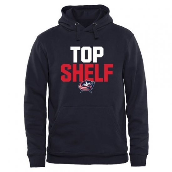 NHL Mens Columbus Blue Jackets Top Shelf Pullover Hoodie Navy NHL Mens Columbus Blue Jackets Top Shelf Pullover Hoodie Navy
