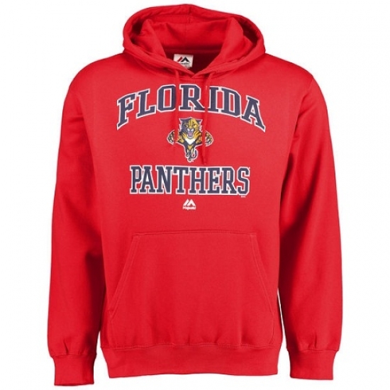 NHL Mens Florida Panthers Majestic Heart Soul Hoodie Red NHL Mens Florida Panthers Majestic Heart Soul Hoodie Red