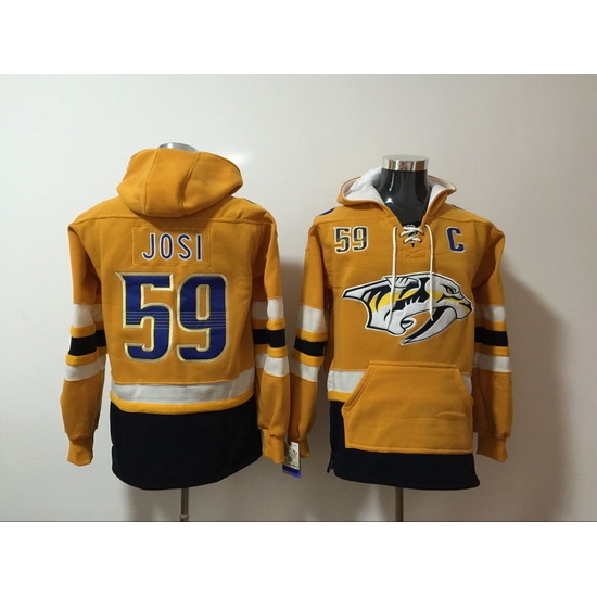 Men Nashville Predators 59 Roman Josi Stitched Hoodie Men Nashville Predators 59 Roman Josi Stitched Hoodie