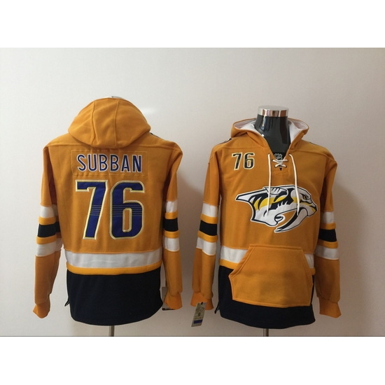Men Nashville Predators 76 PK Subban Stitched Hoodie Men Nashville Predators 76 PK Subban Stitched Hoodie