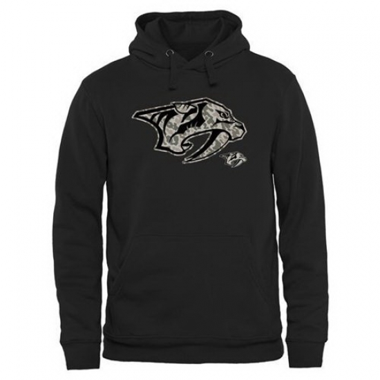 Men Nashville Predators Black Rink Warrior Pullover Hoodie Men Nashville Predators Black Rink Warrior Pullover Hoodie