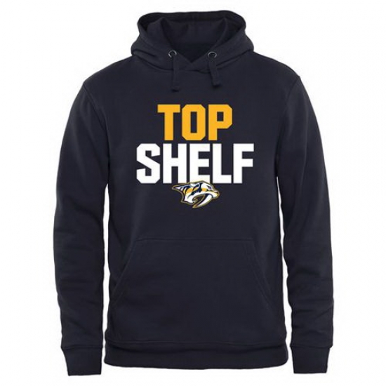 Men Nashville Predators Top Shelf Pullover Hoodie Navy Men Nashville Predators Top Shelf Pullover Hoodie Navy