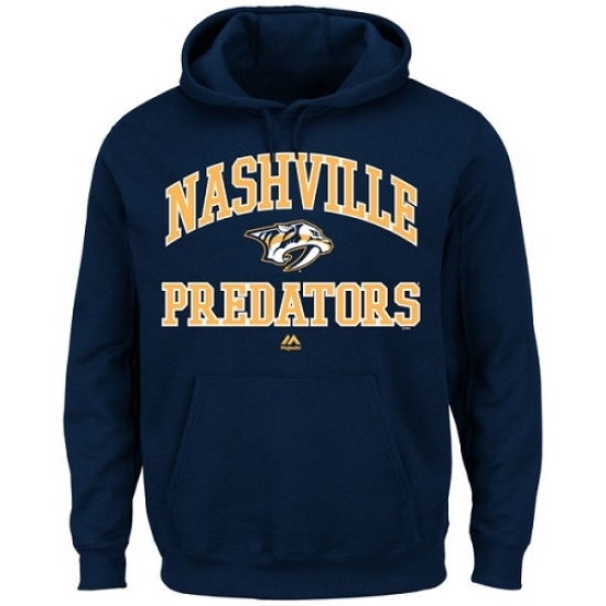 NHL Mens Nashville Predators Majestic Heart Soul Hoodie Navy Blue NHL Mens Nashville Predators Majestic Heart Soul Hoodie Navy Blue