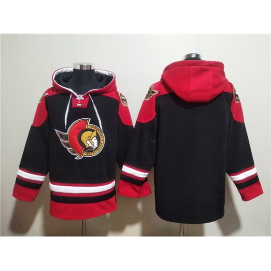 Men Ottawa Senators Blank Black Ageless Must Have Lace Up Pullover Hoodie Men Ottawa Senators Blank Black Ageless Must Have Lace Up Pullover Hoodie