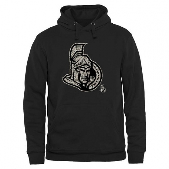 NHL Mens Ottawa Senators Black Rink Warrior Pullover Hoodie NHL Mens Ottawa Senators Black Rink Warrior Pullover Hoodie
