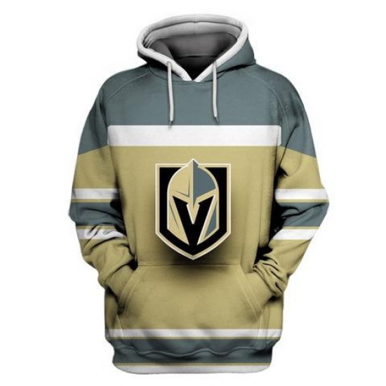 Men Vegas Golden Knights Gold All Stitched Hooded Sweatshirt Men Vegas Golden Knights Gold All Stitched Hooded Sweatshirt