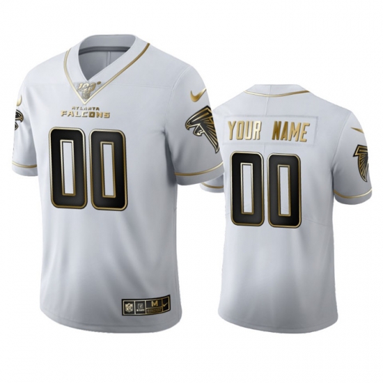 Men Women Youth Toddler Atlanta Falcons Custom Men Nike White Golden Edition Vapor Limited NFL 100 Jersey Men Women Youth Toddler Atlanta Falcons Custom Men Nike White Golden Edition Vapor Limited NFL 100 Jersey