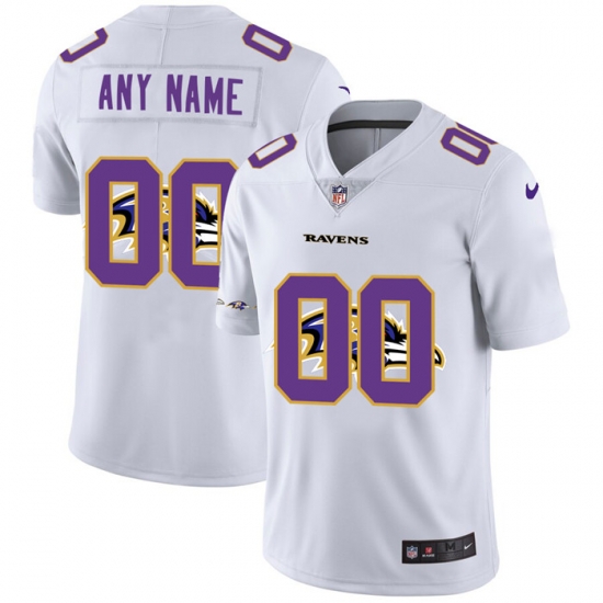Men Women Youth Toddler Baltimore Ravens Custom White Men Nike Team Logo Dual Overlap Limited NFL Jersey Men Women Youth Toddler Baltimore Ravens Custom White Men Nike Team Logo Dual Overlap Limited NFL Jersey
