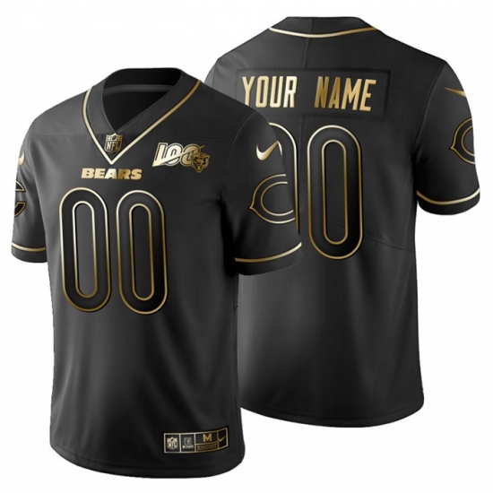 Men Women Youth Toddler Chicago Bears Custom Men Nike Black Golden Limited NFL 100 Jersey Men Women Youth Toddler Chicago Bears Custom Men Nike Black Golden Limited NFL 100 Jersey