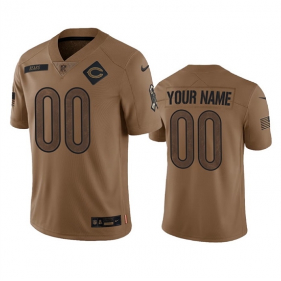 Men Women youth Chicago Bears Active Player Custom 2023 Brown Salute To Service Limited Stitched Football Jersey Men Women youth Chicago Bears Active Player Custom 2023 Brown Salute To Service Limited Stitched Football Jersey