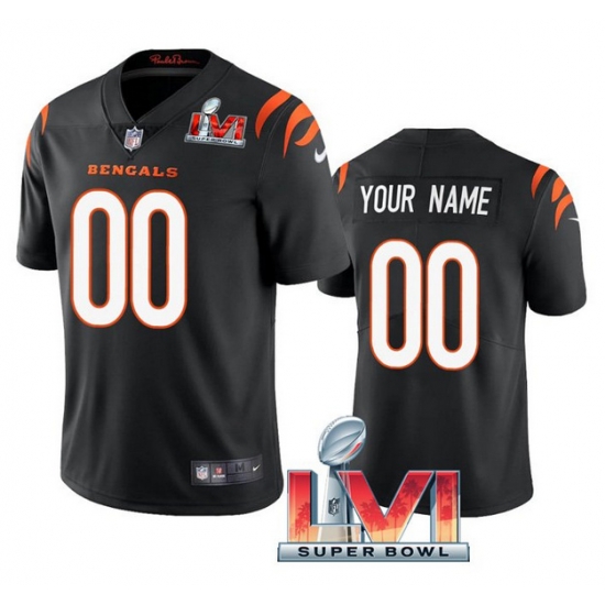 Men Women Youth Cincinnati Bengals ACTIVE PLAYER Custom 2022 Black Super Bowl LVI Vapor Limited Stitched Jersey Men Women Youth Cincinnati Bengals ACTIVE PLAYER Custom 2022 Black Super Bowl LVI Vapor Limited Stitched Jersey