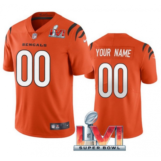 Men Women Youth Cincinnati Bengals ACTIVE PLAYER Custom 2022 Orange Super Bowl LVI Vapor Limited Stitched Jersey Men Women Youth Cincinnati Bengals ACTIVE PLAYER Custom 2022 Orange Super Bowl LVI Vapor Limited Stitched Jersey