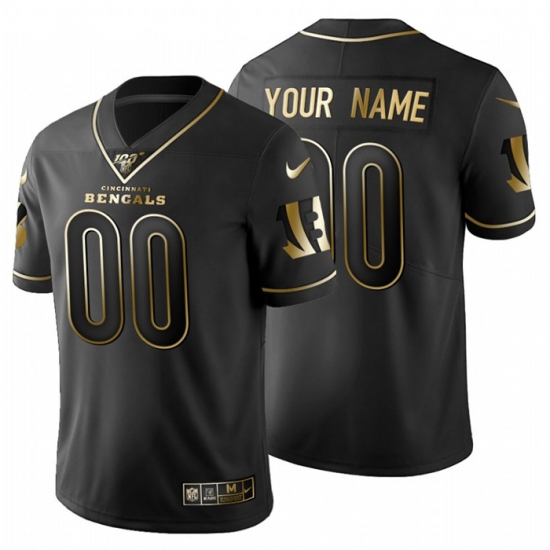 Men Women Youth Toddler Cincinnati Bengals Custom Men Nike Black Golden Limited NFL 100 Jersey Men Women Youth Toddler Cincinnati Bengals Custom Men Nike Black Golden Limited NFL 100 Jersey