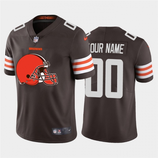 Men Women Youth Toddler Cleveland Browns Custom Brown Men Nike Big Team Logo Vapor Limited NFL Jersey Men Women Youth Toddler Cleveland Browns Custom Brown Men Nike Big Team Logo Vapor Limited NFL Jersey